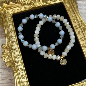 Erimish Crystal Beaded Bracelets with Gold Accents